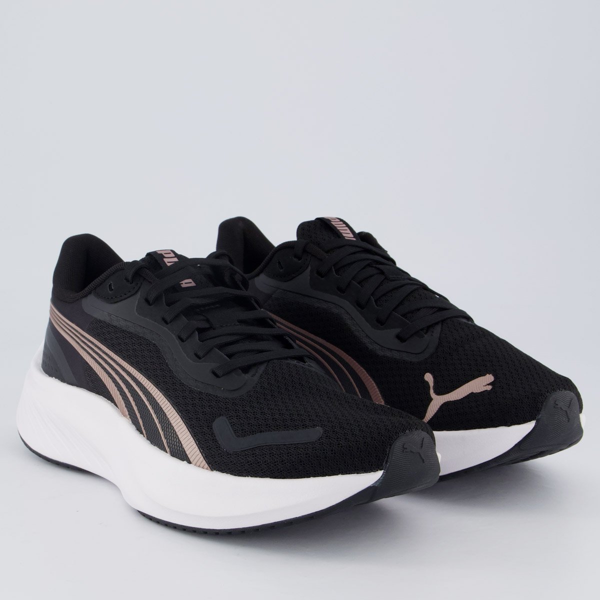 Tênis Puma Pounce Lite Feminino Preto e Rosê Preto 2