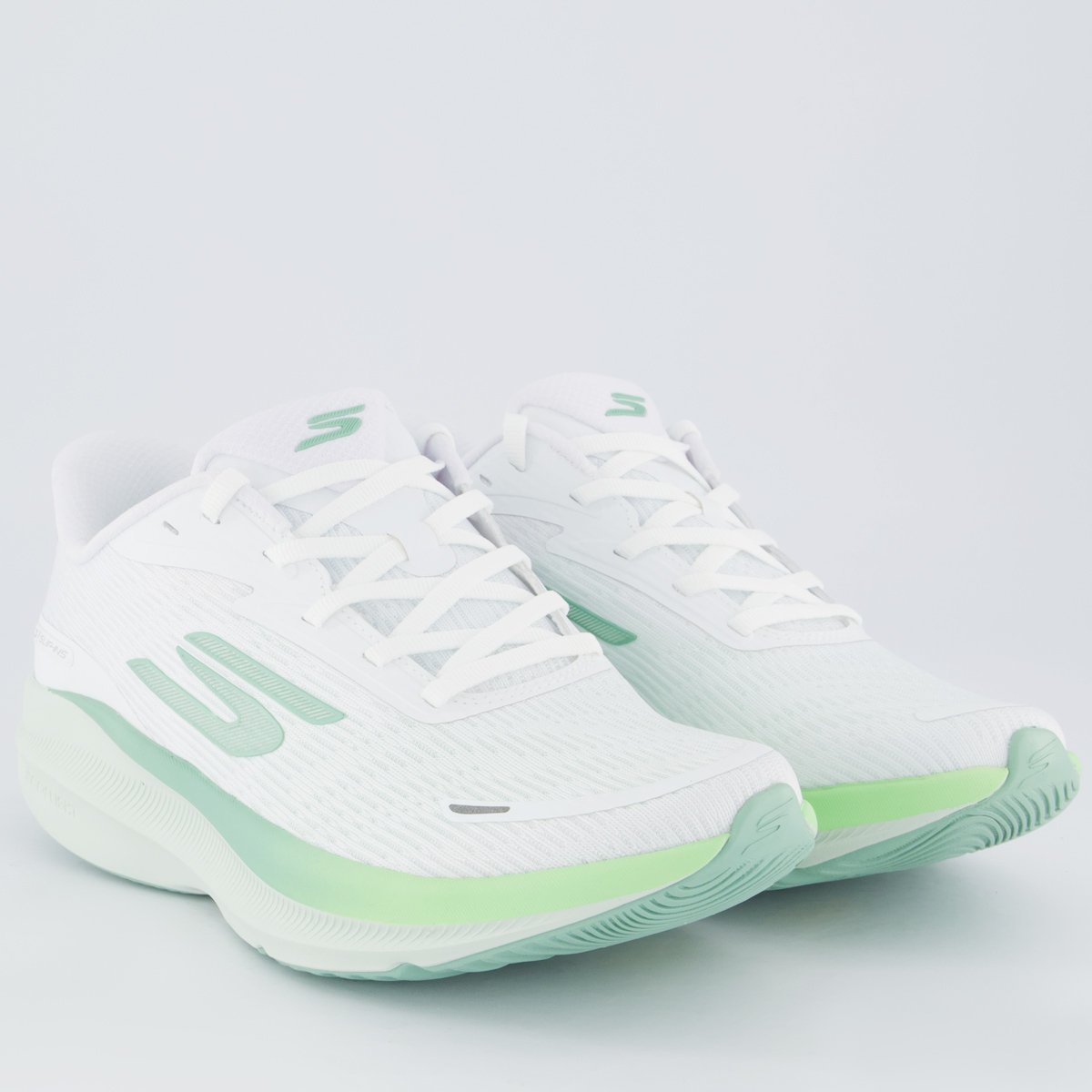 Tênis Skechers Aero Pulse Feminino Branco Branco/Verde 2