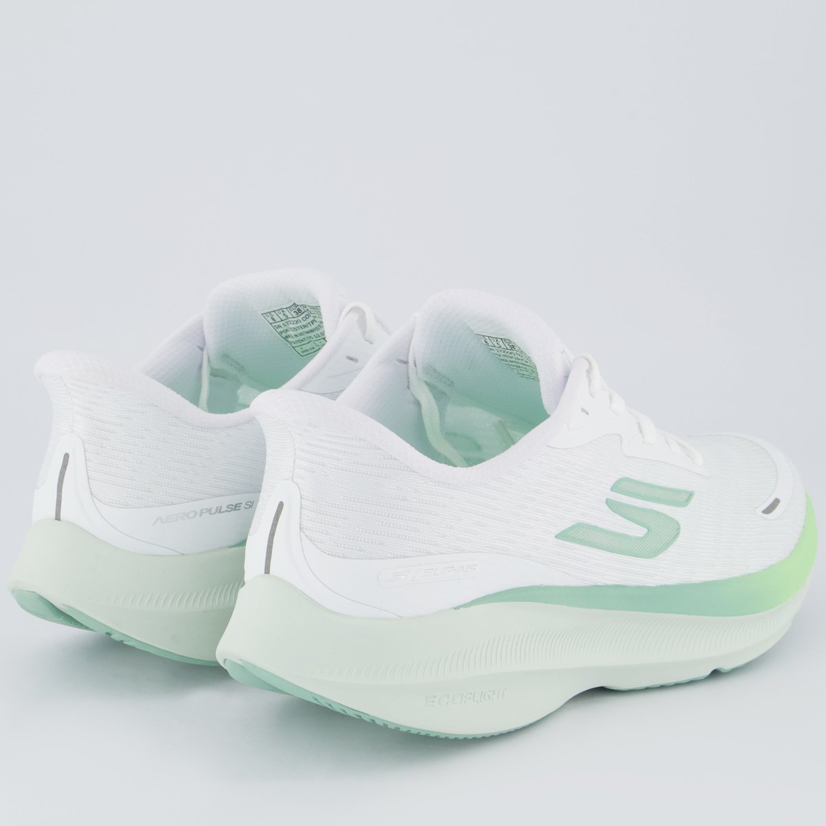 Tênis Skechers Aero Pulse Feminino Branco Branco/Verde 3