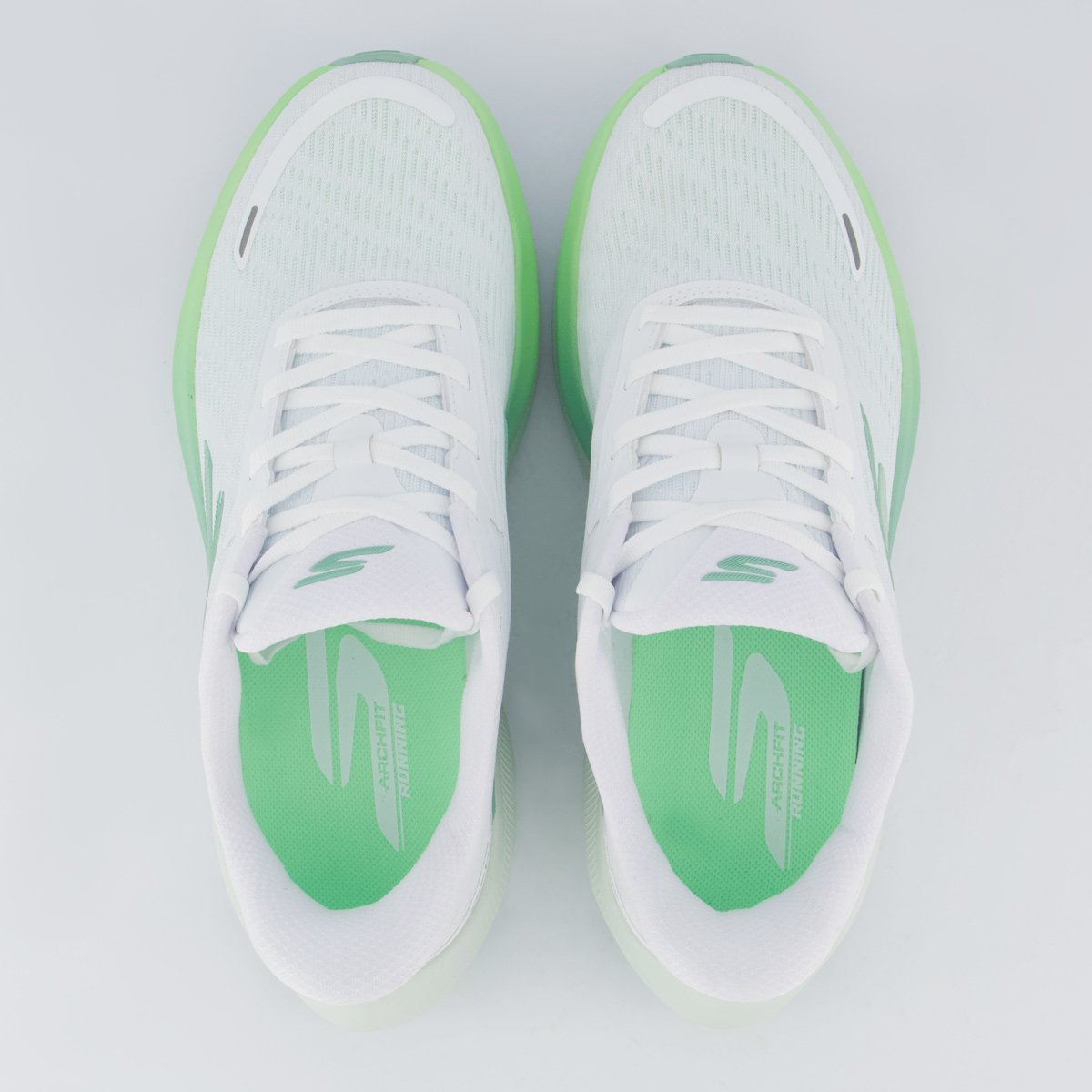 Tênis Skechers Aero Pulse Feminino Branco Branco/Verde 4