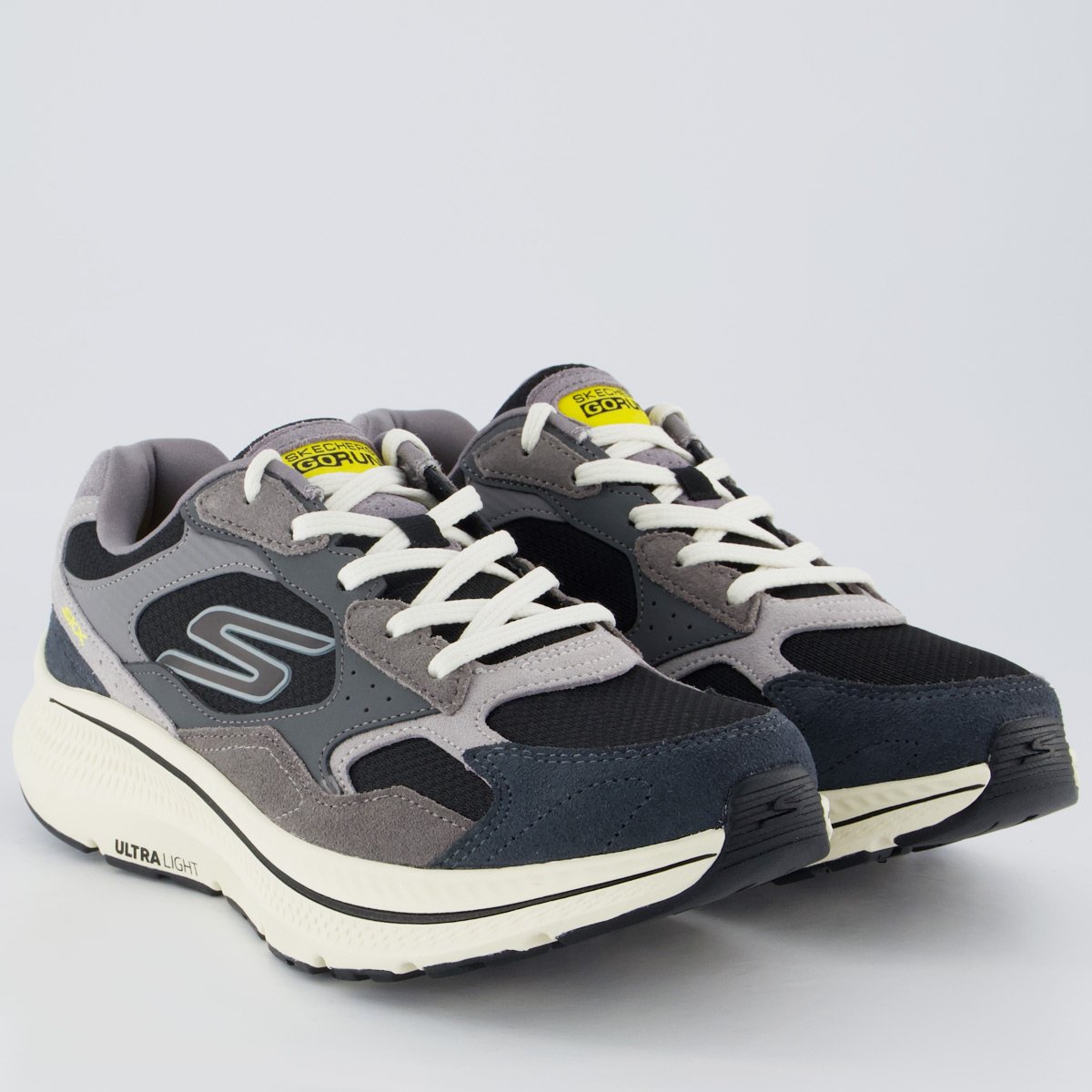 Tênis Skechers Go Run Consistent Retro Preto Cinza 2