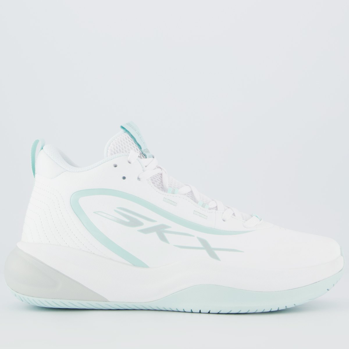 Tênis Skechers SKX League Branco e Azul Claro