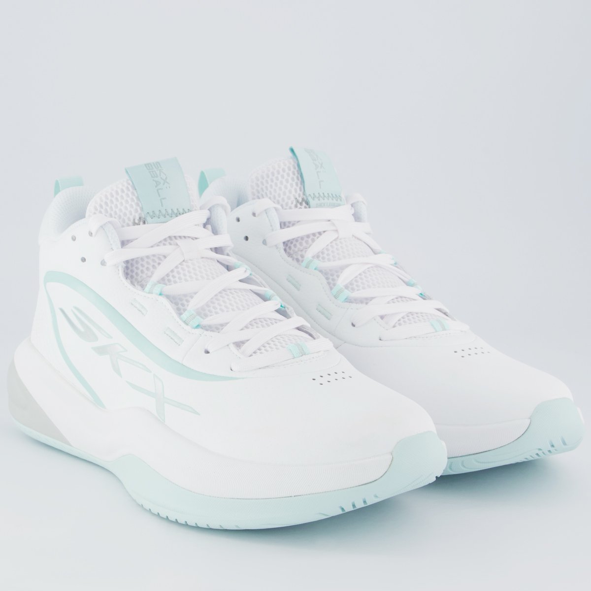 Tênis Skechers SKX League Branco e Azul Claro Branco 2