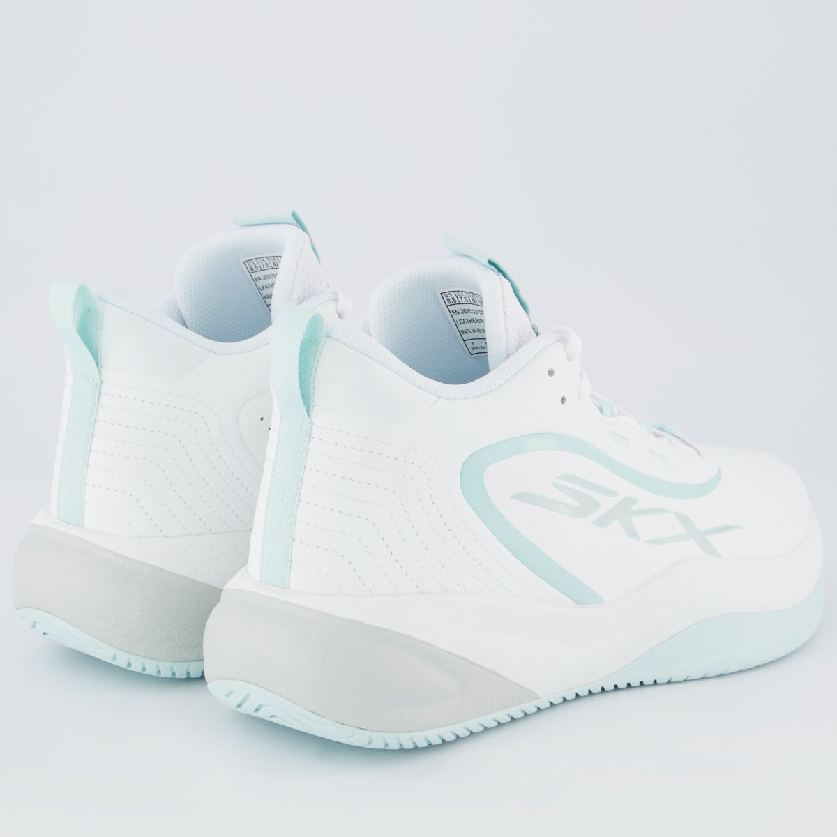 Tênis Skechers SKX League Branco e Azul Claro Branco 3