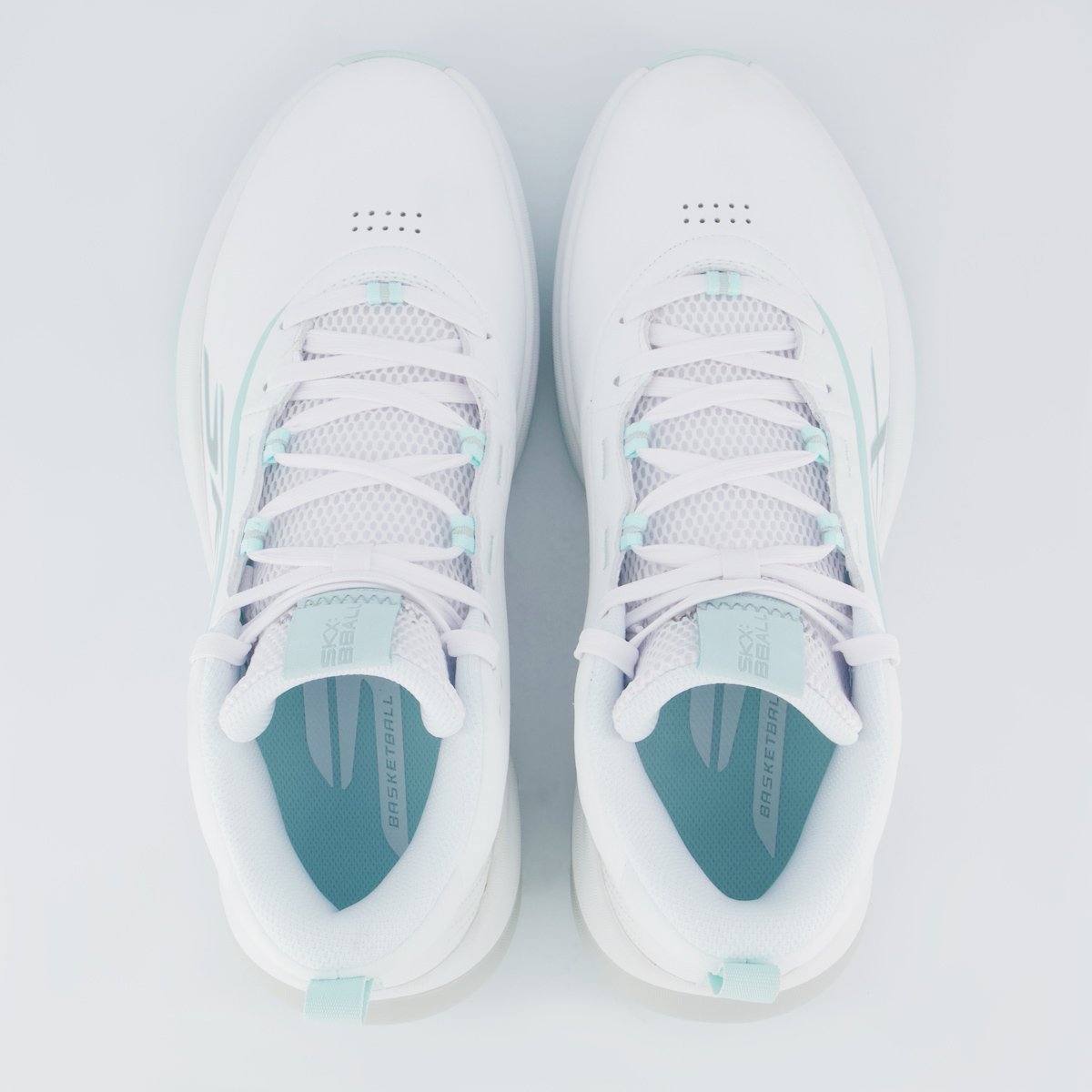 Tênis Skechers SKX League Branco e Azul Claro Branco 4