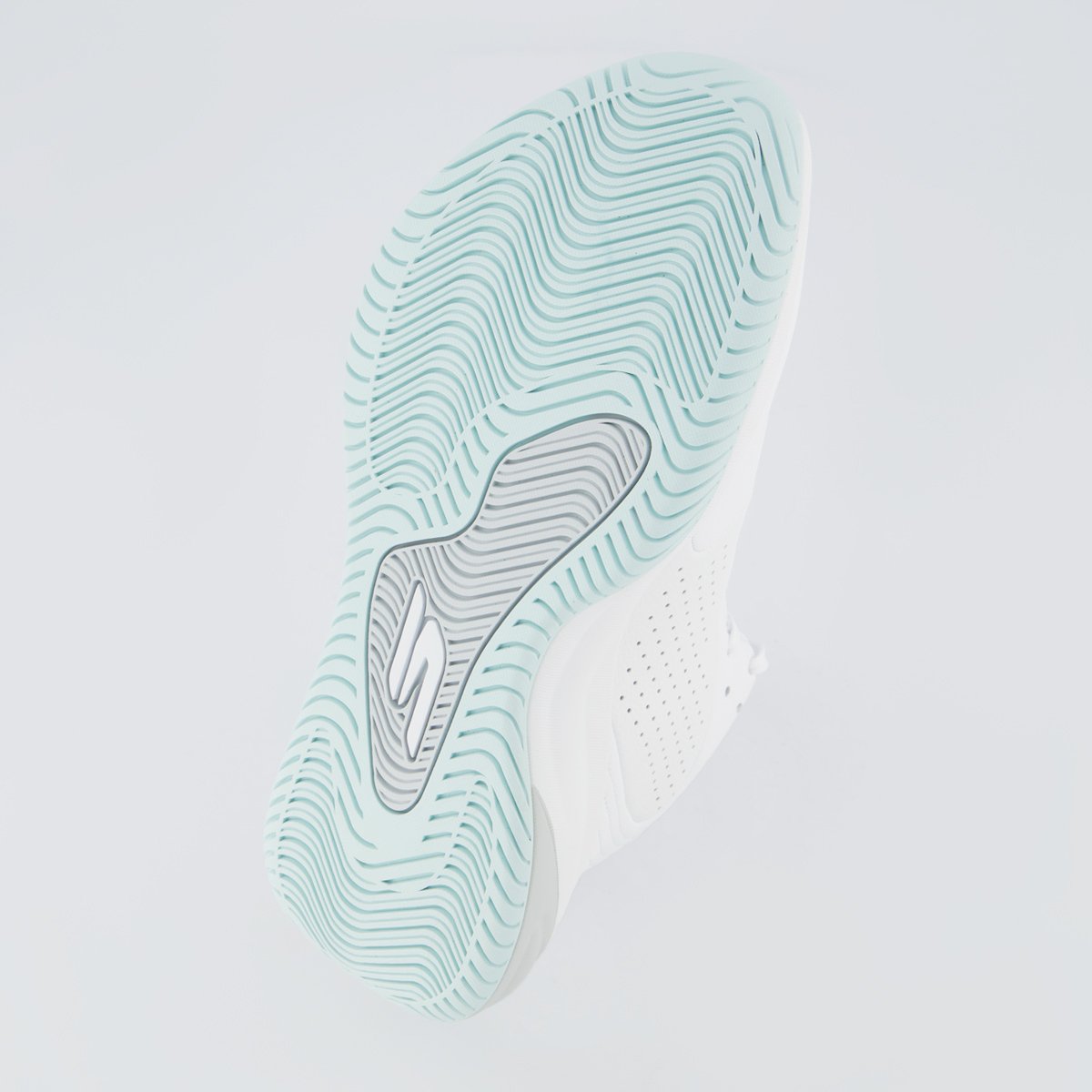 Tênis Skechers SKX League Branco e Azul Claro Branco 5