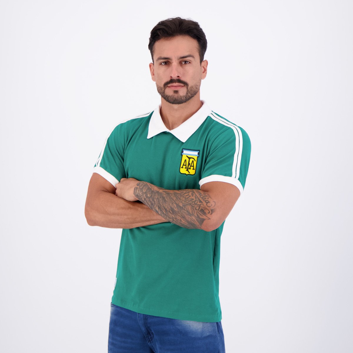 Camisa Argentina Goleiro Retrô 1978 Verde Verde 3