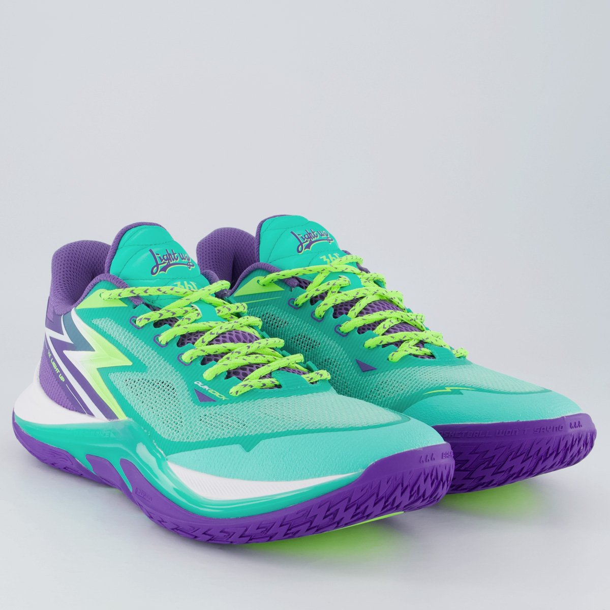 Tênis 361 Degrees Light UP Ciano e Roxo Verde/Roxo 2