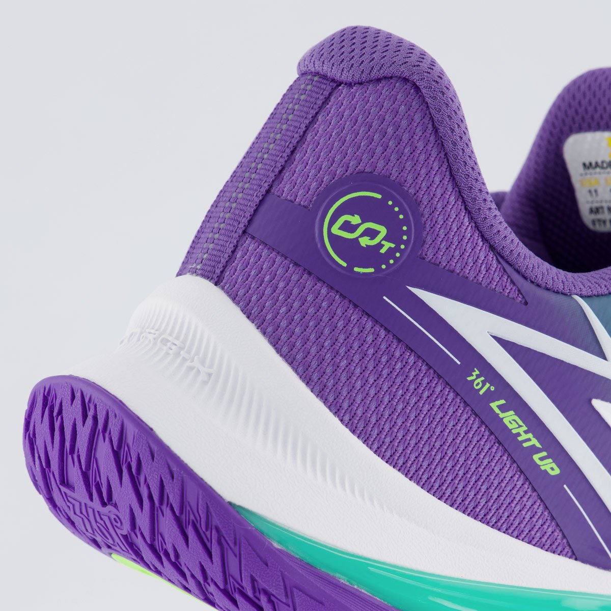 Tênis 361 Degrees Light UP Ciano e Roxo Verde/Roxo 6