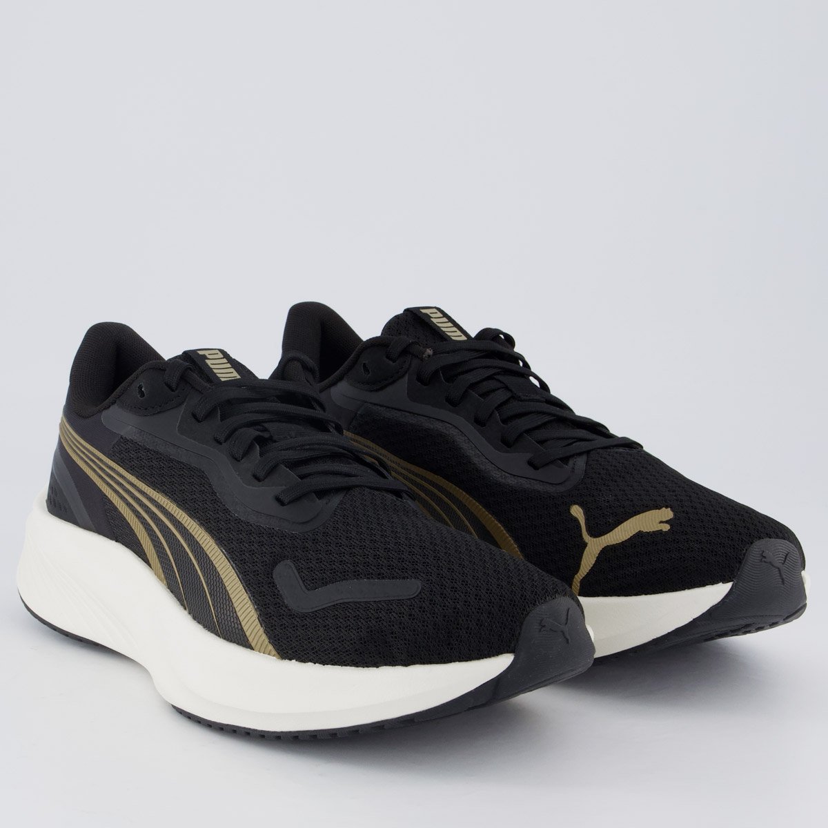Tenis Puma Pouce Lite Feminino Preto e Dourado Preto 2