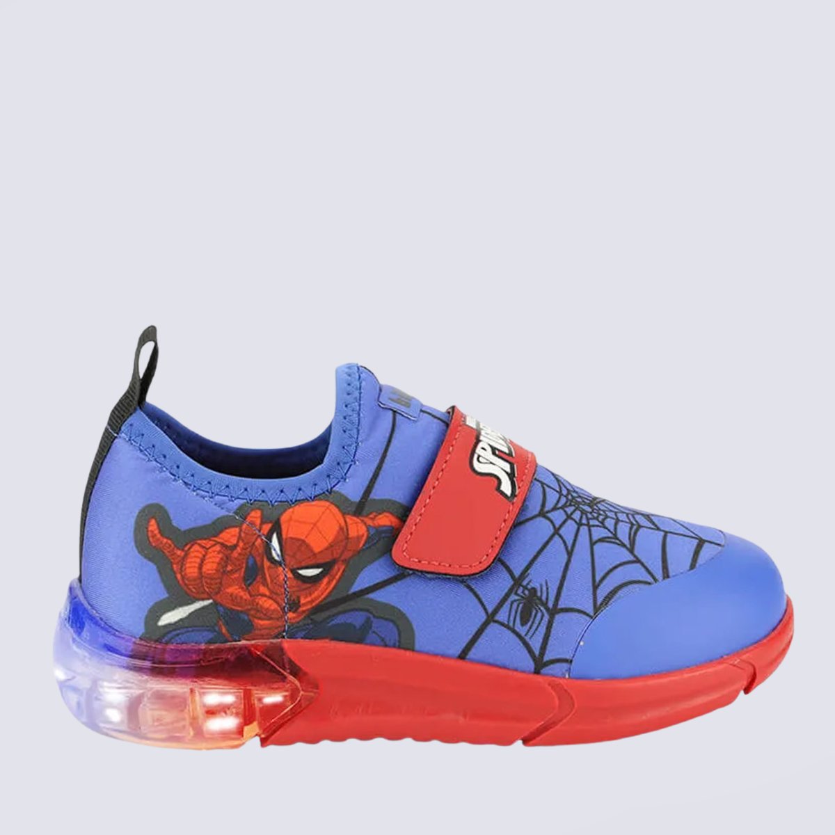 Tênis Bibi Space Luzes Homem Aranha Infantil Azul
