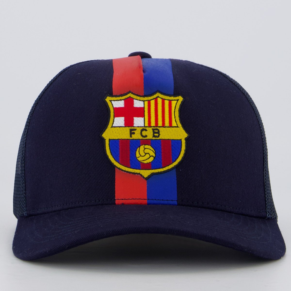 Boné Barcelona Trucker Silk Bordado Azul Marinho Azul Marinho 2