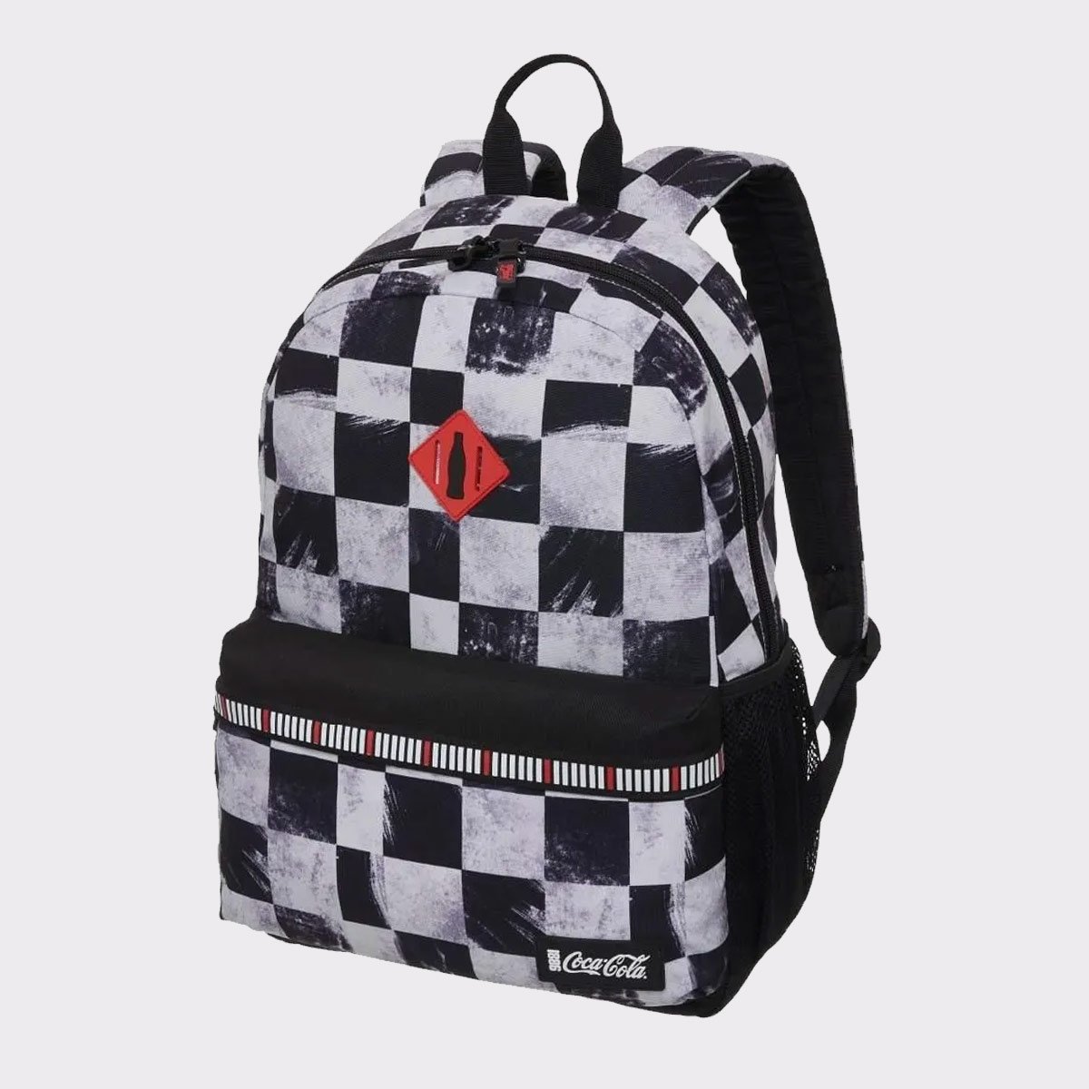 Mochila Coca Cola Color Brush Preta e Branca