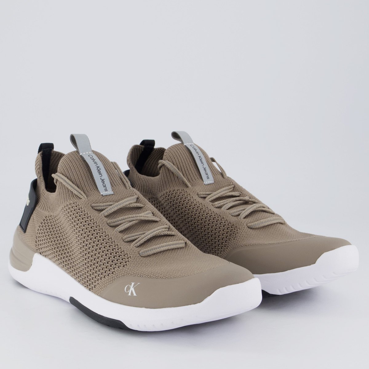 Tênis Calvin Klein Air Knitting Marron Marrom 2