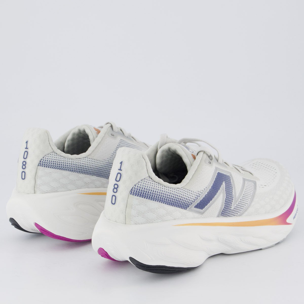 Tênis New Balance Fresh Foam X 1080 V14 Feminino Cinza Claro Branco 3