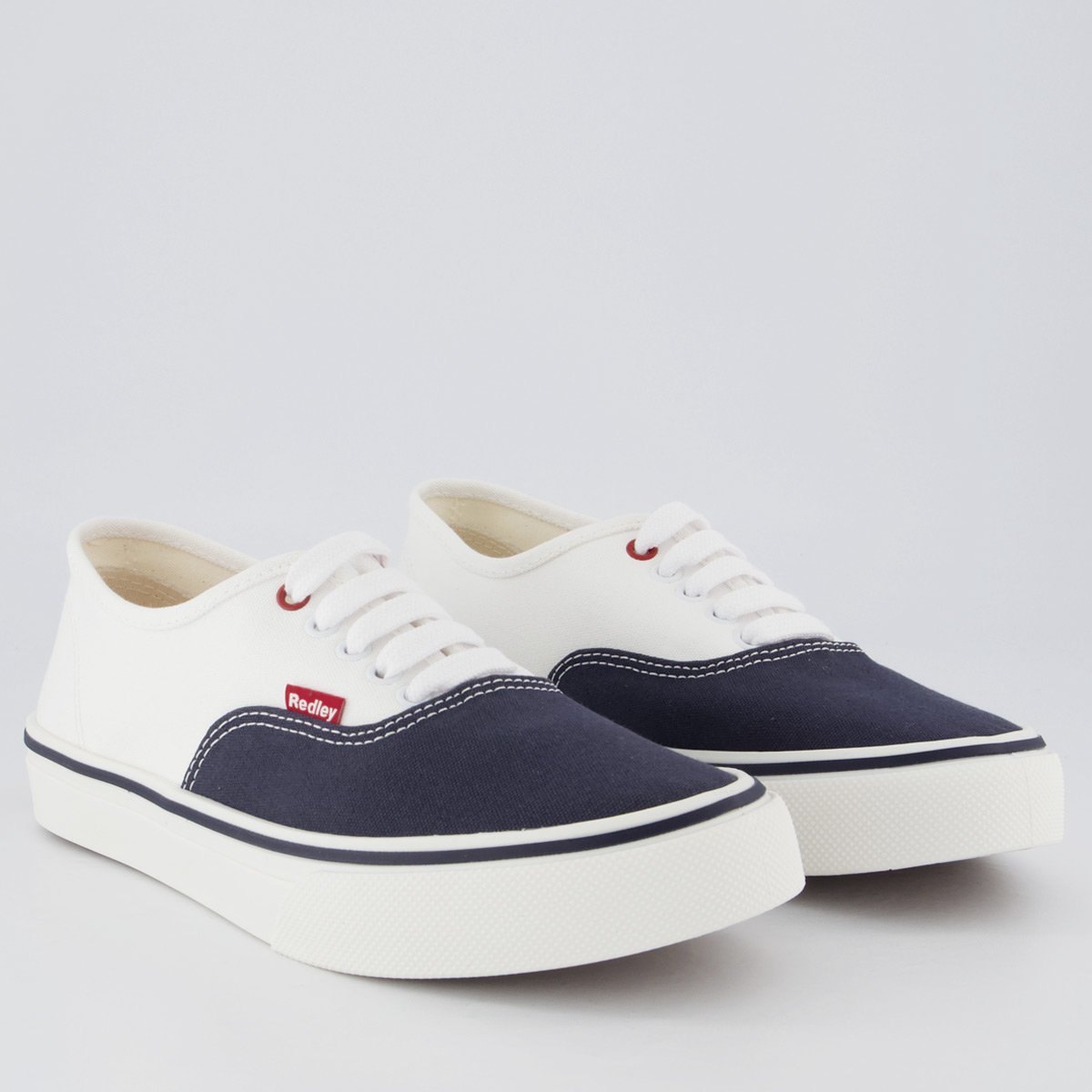 Tênis Redley Originals Bicolor Branco e Marinho Branco 2