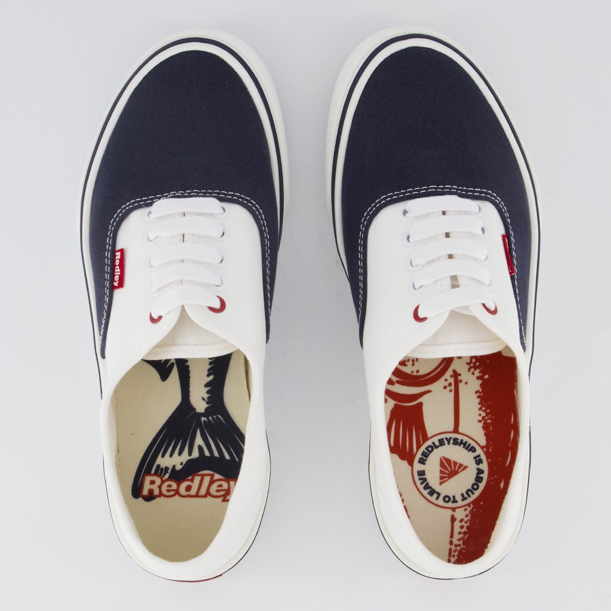 Tênis Redley Originals Bicolor Branco e Marinho Branco 4