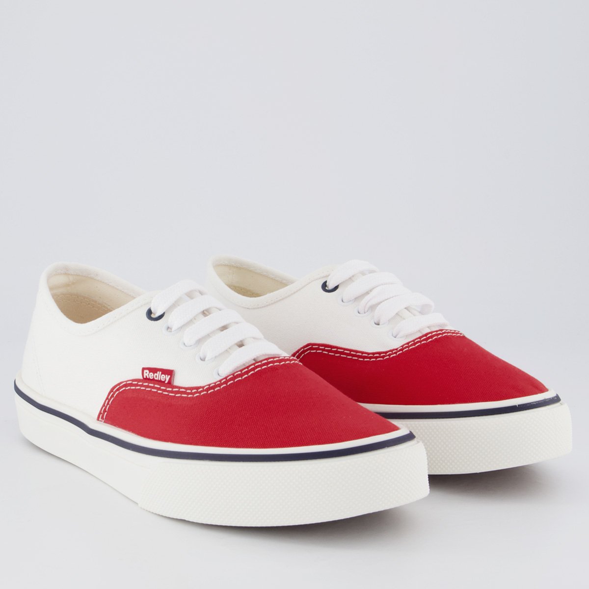 Tênis Redley Originals Bicolor Branco e Vermelho Branco 2