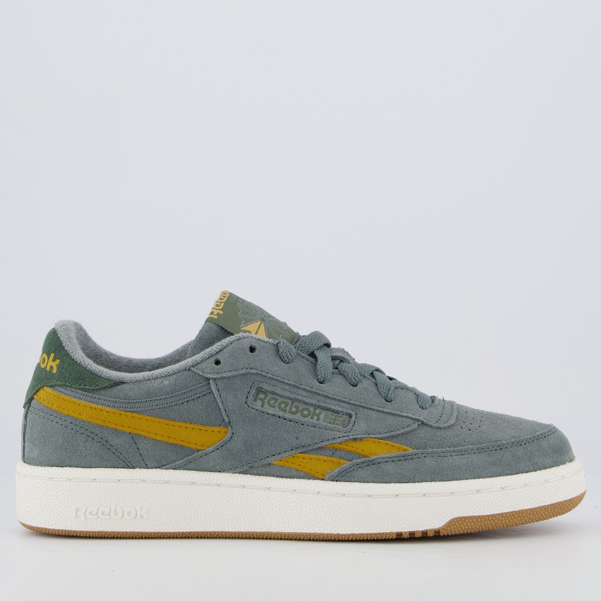 Tênis Reebok Club C Revenge Cinza e Amarelo