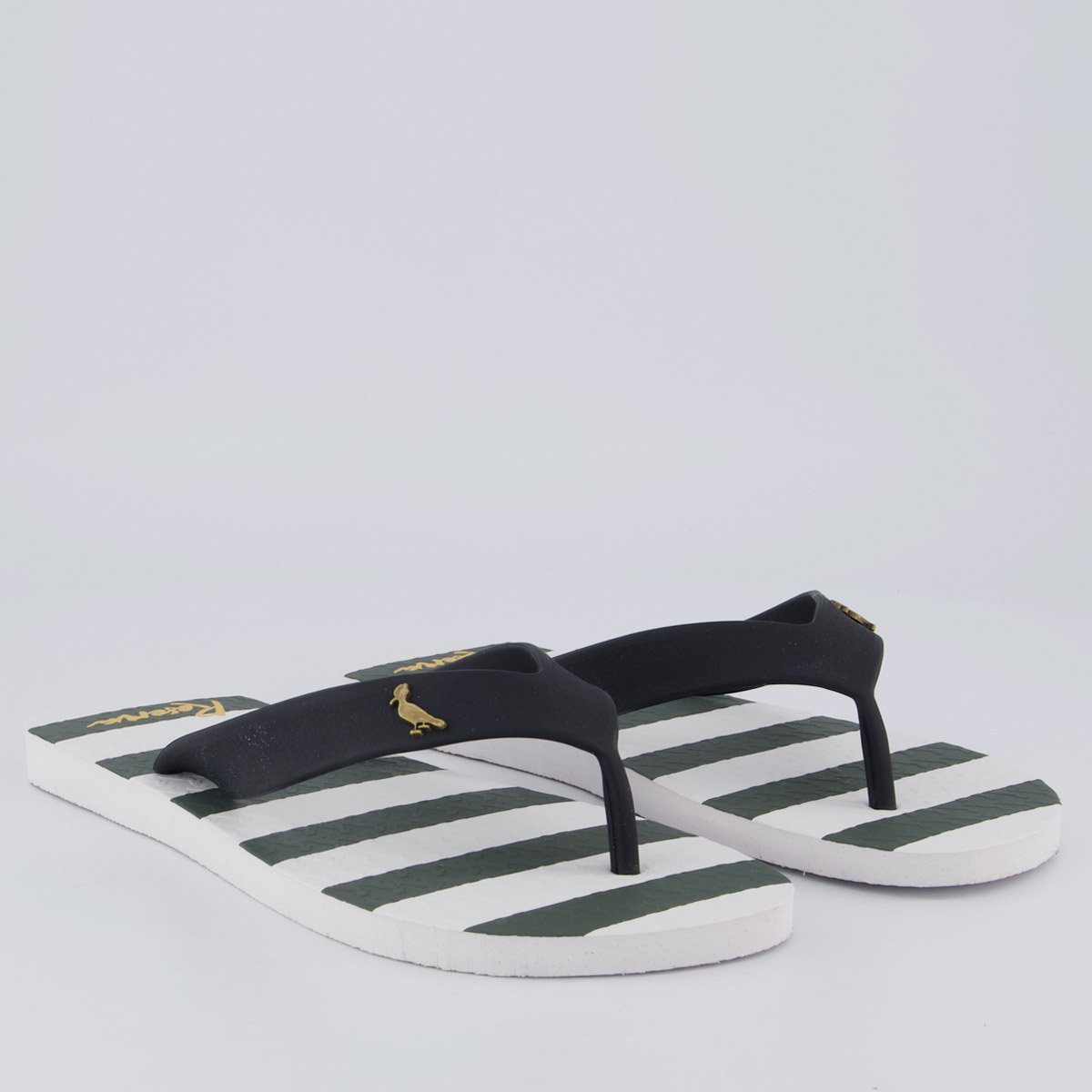 Chinelo Reserva Summer Stripes Verde e Branco Verde 3