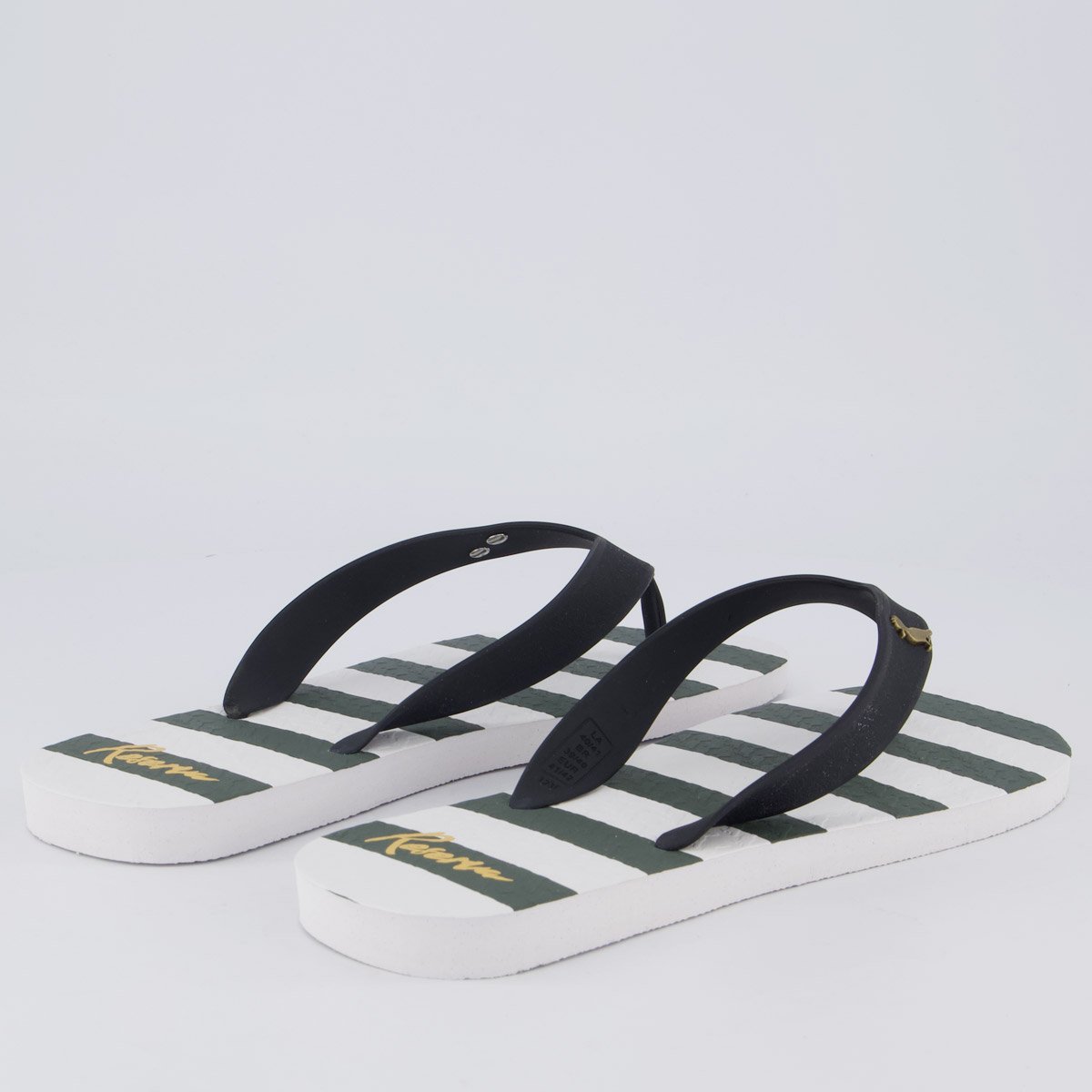 Chinelo Reserva Summer Stripes Verde e Branco Verde 4
