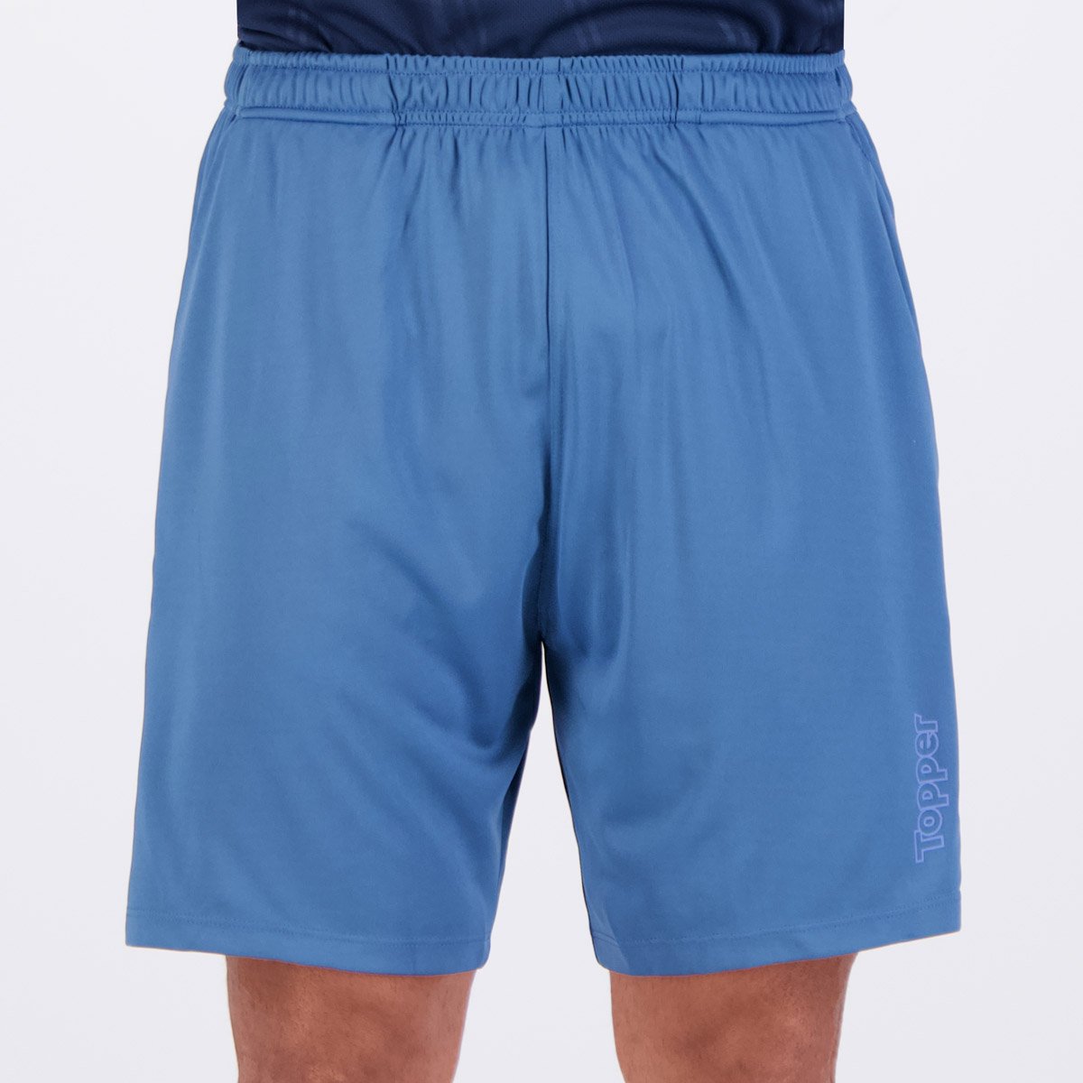Bermuda Topper Malha Stamp Logo Azul