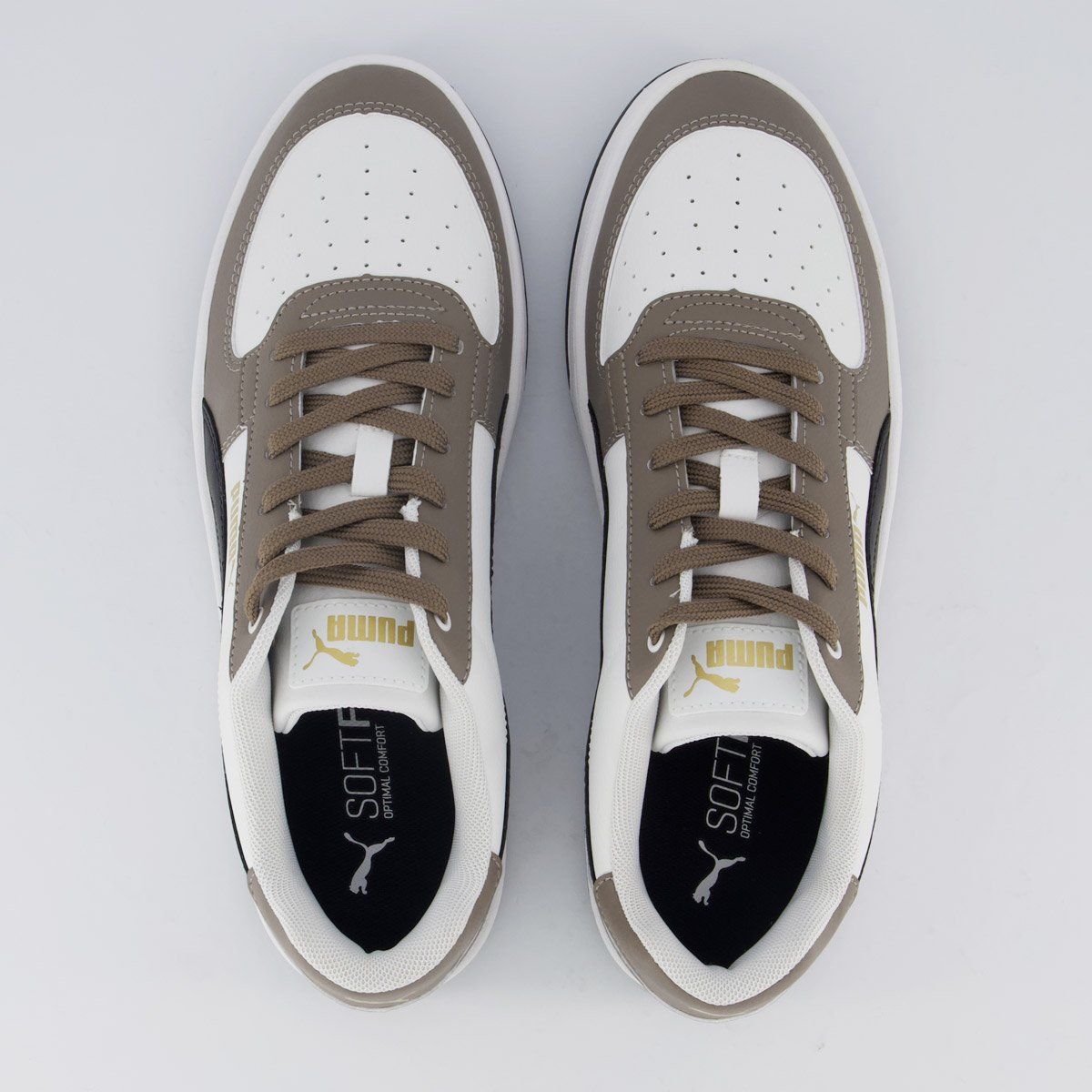 Tênis Puma Caven 2.0 BDP Branco e Marrom Marrom/Branco 4