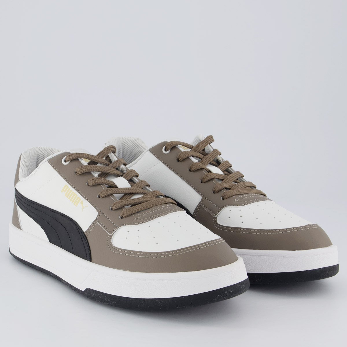 Tênis Puma Caven 2.0 BDP Branco e Marrom Marrom/Branco 2