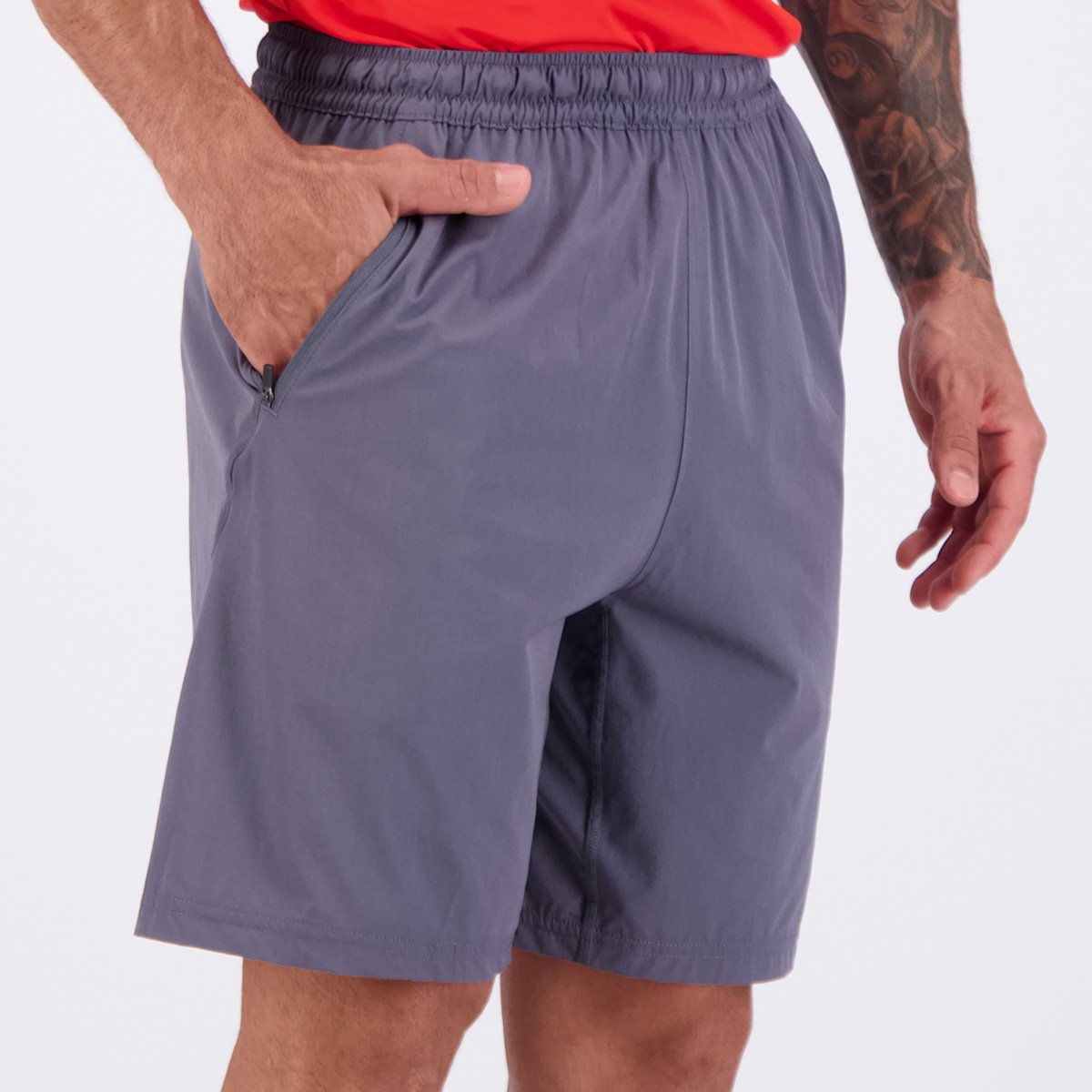 Bermuda Fila Zip IV 9 Cinza Cinza 2