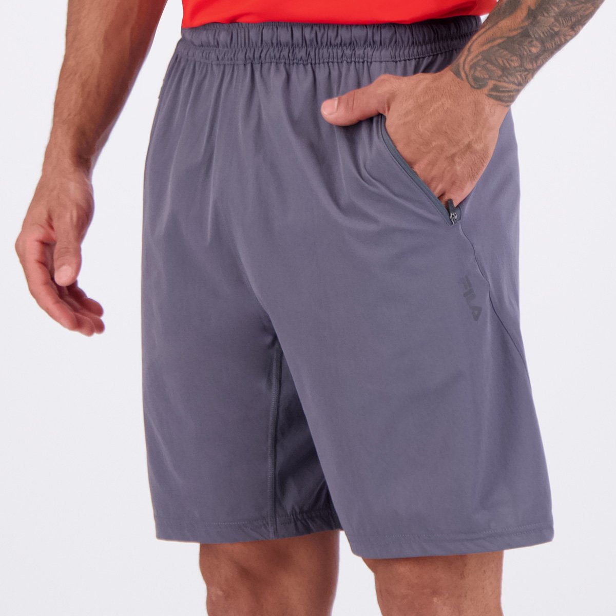 Bermuda Fila Zip IV 9 Cinza Cinza 3