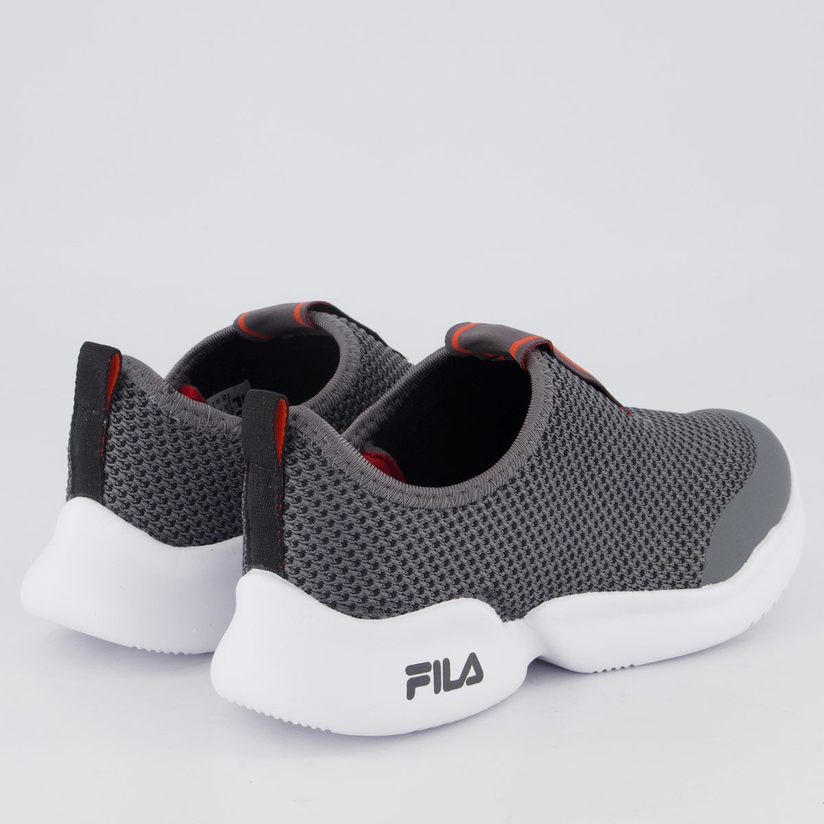 Tênis Fila Funny Infantil Grafite e Vermelho Cinza 3