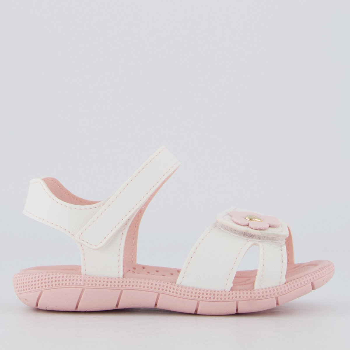 Papete Klin Tic Tac Casual Infantil Branca e Rosa