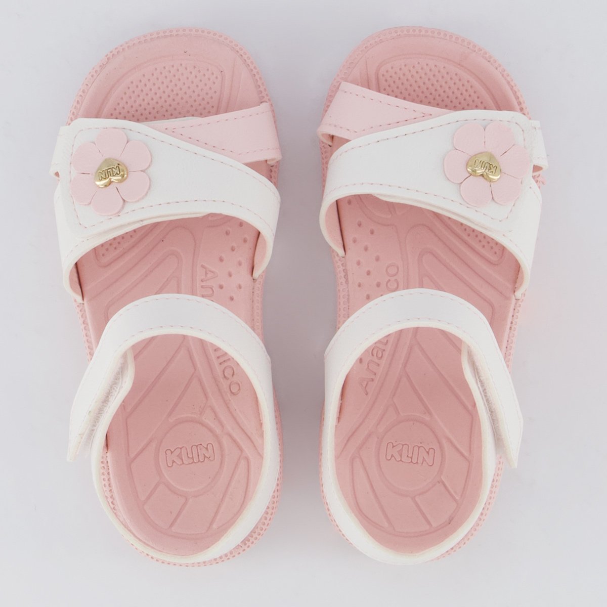 Papete Klin Tic Tac Casual Infantil Branca e Rosa Branco 4