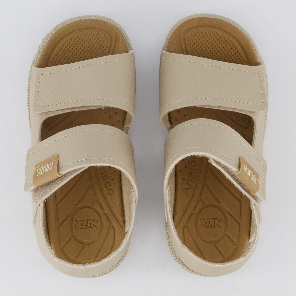 Papete Klin Tic Tac Casual Infantil Bege e Marrom Bege 4