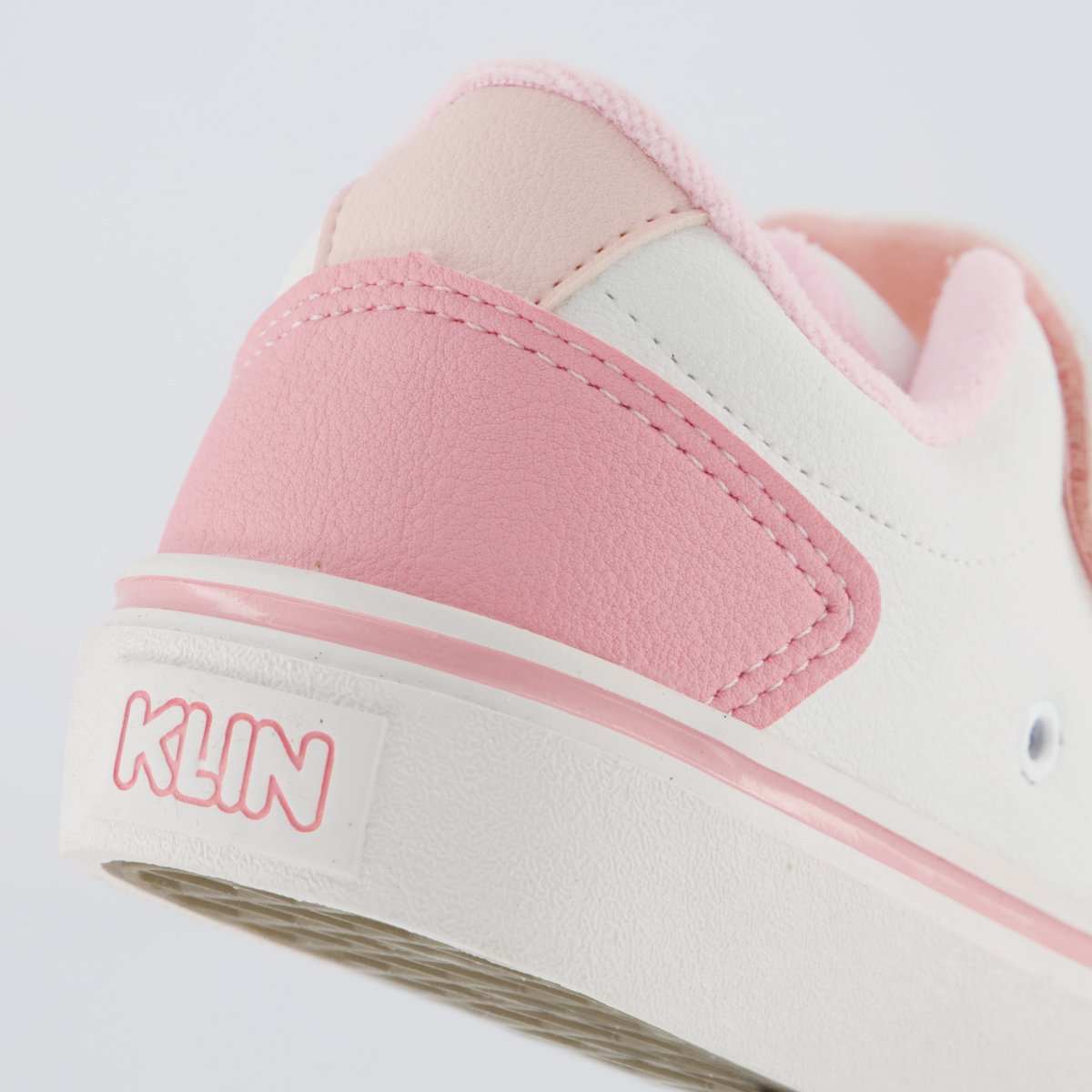 Tênis Klin Freestyle Mini Sem Cadarço Infantil Branco e Rosa Branco 6