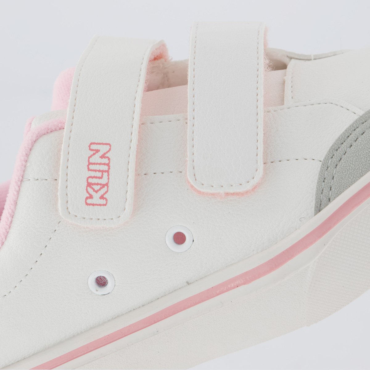 Tênis Klin Freestyle Mini Sem Cadarço Infantil Branco e Rosa Branco 7