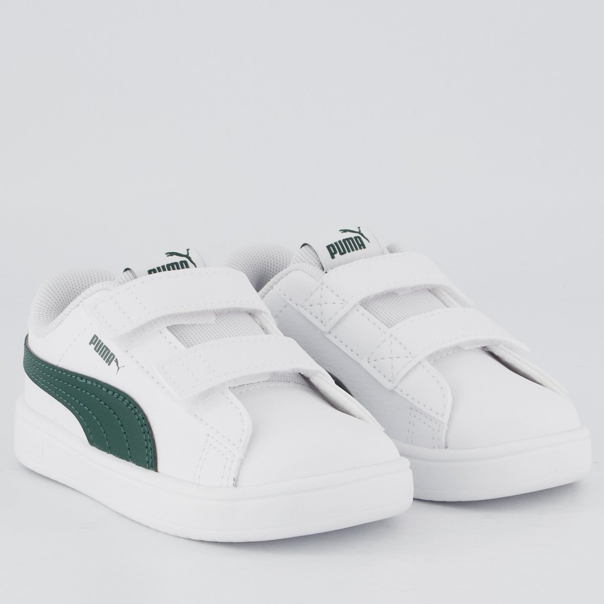 Tênis Puma Rickie Classic V Infantil Branco e Verde Branco 2
