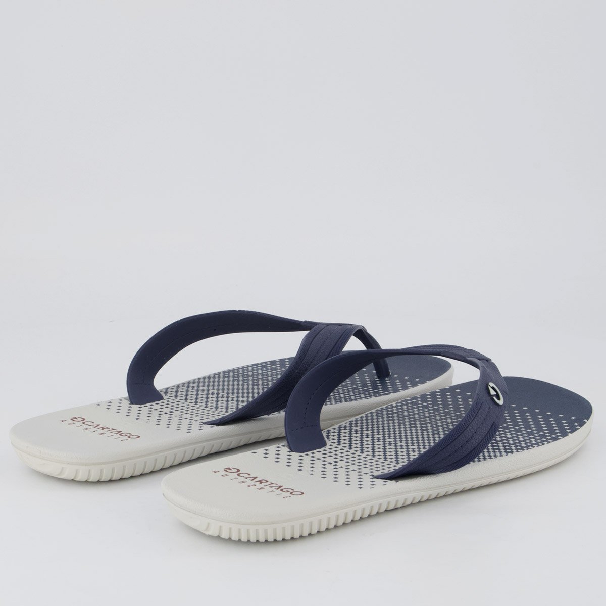 Chinelo Cartago Atlanta II Cinza e Azul Azul Marinho 4