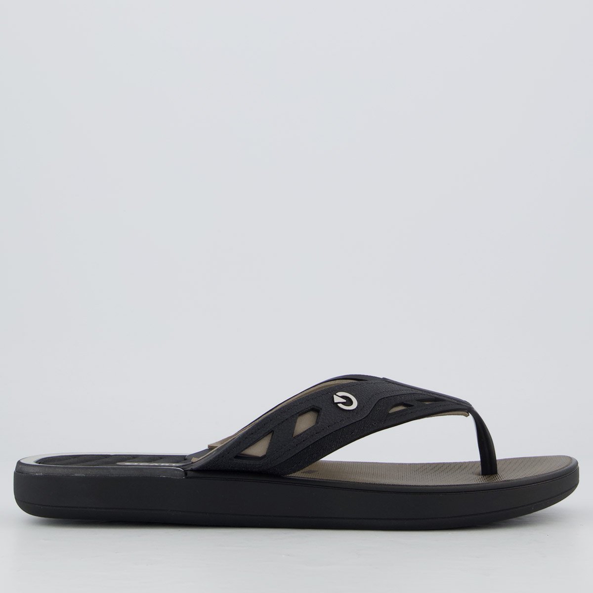 Chinelo Cartago Dallas Preto e Bege Preto 2