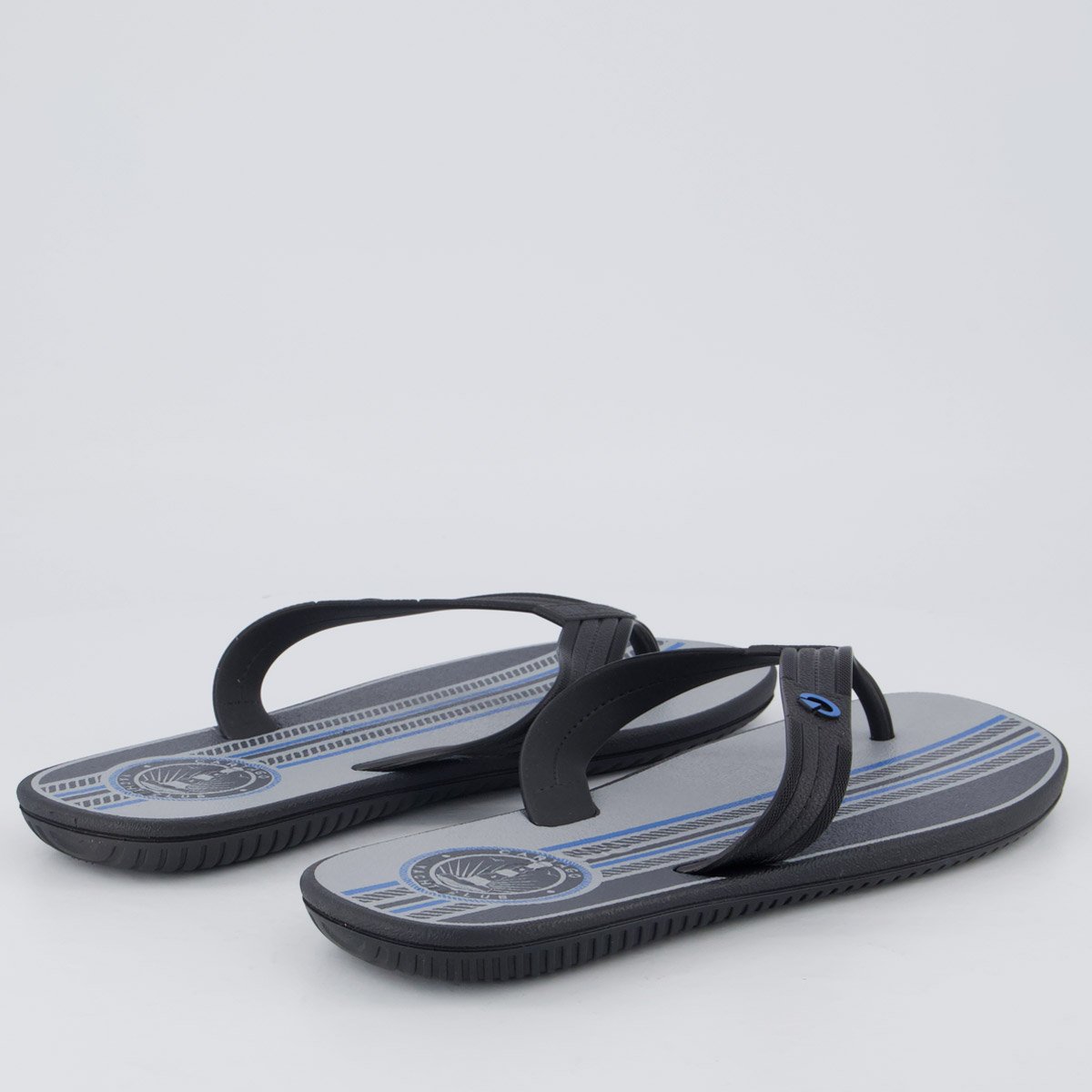 Chinelo Cartago Atlanta II Preto e Azul Preto 4