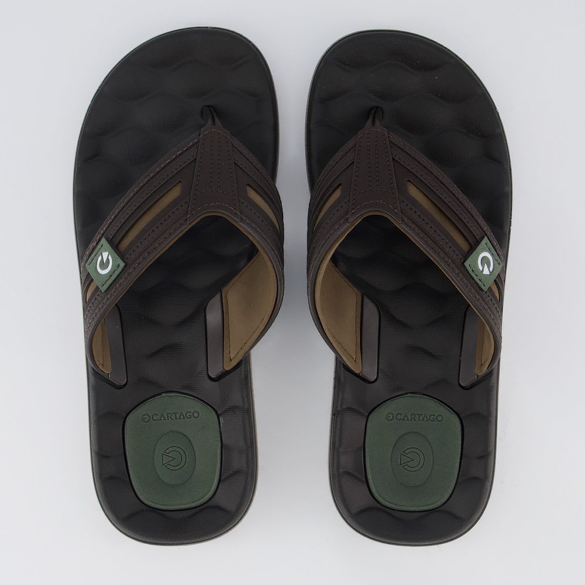 Chinelo Cartago Egeu IV Bege e Preto