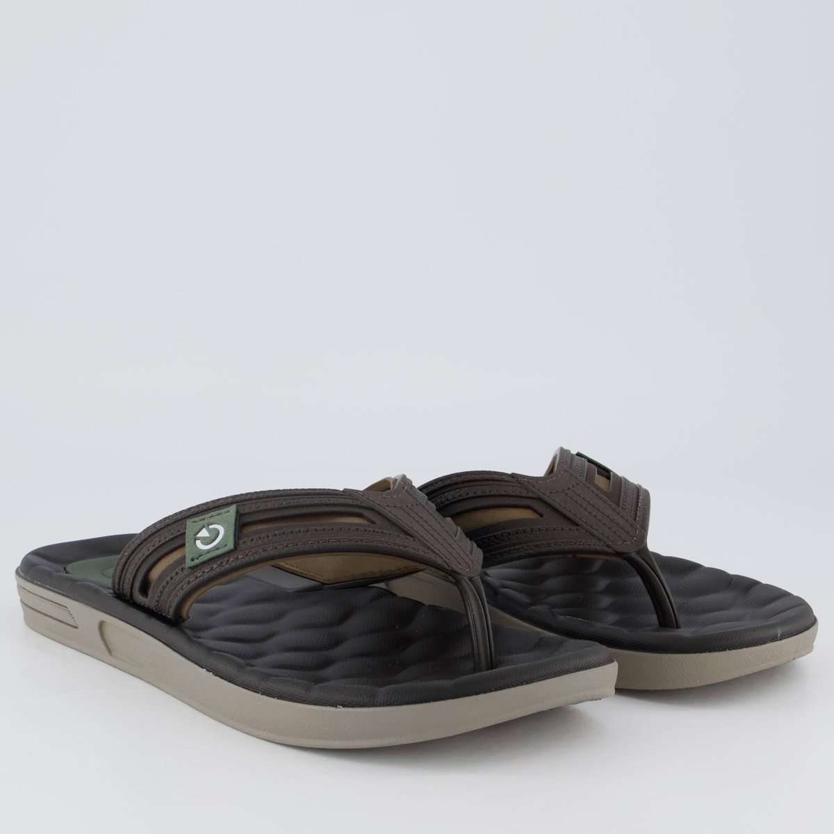 Chinelo Cartago Egeu IV Bege e Preto Marrom 3