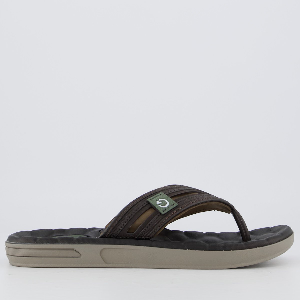 Chinelo Cartago Egeu IV Bege e Preto Marrom 2