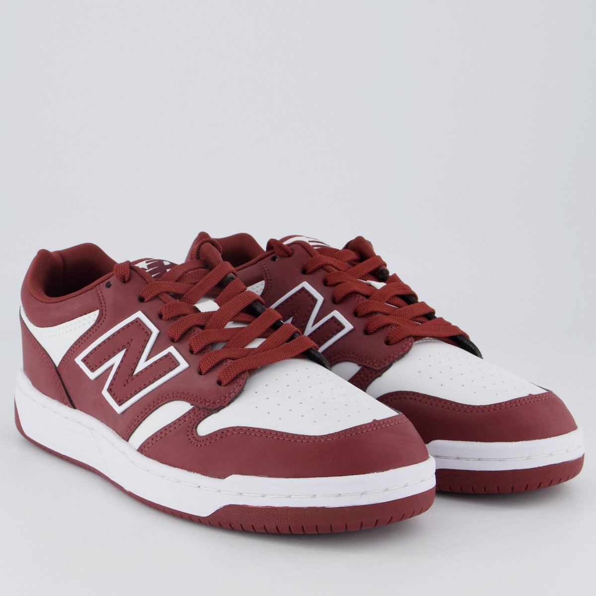 Tênis New Balance 480 Low Vinho e Branco Branco/Vinho 2