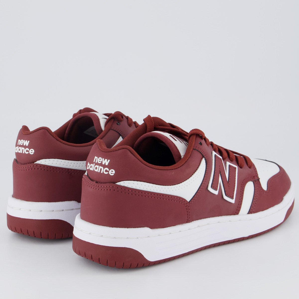 Tênis New Balance 480 Low Vinho e Branco Branco/Vinho 3