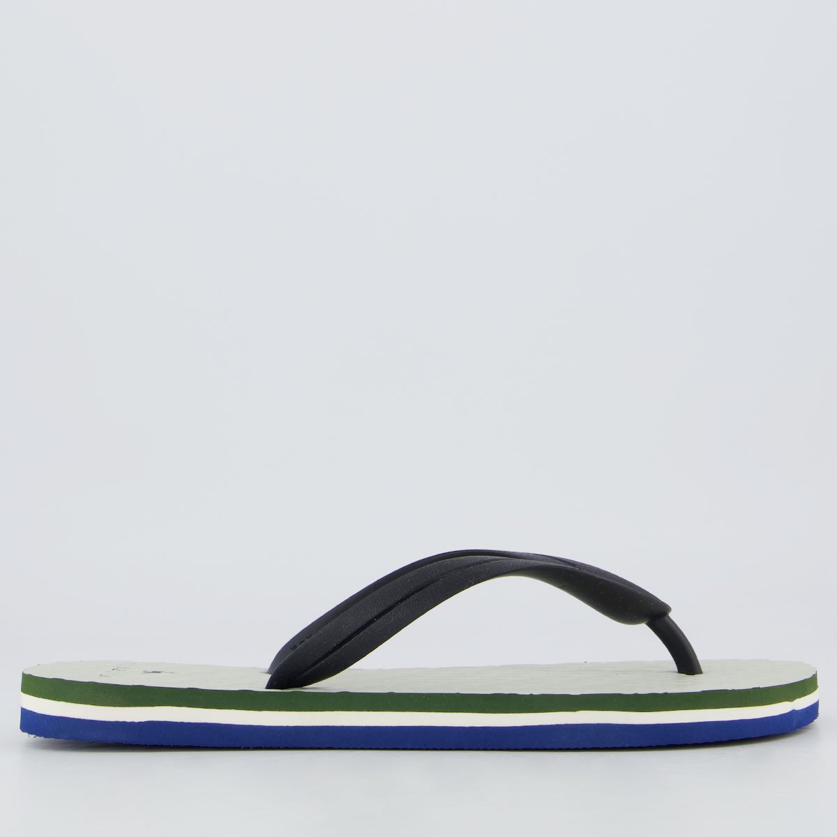 Chinelo Reserva Rio Tricolor Off White e Preto Preto 2