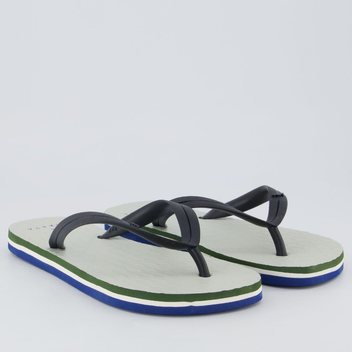 Chinelo Reserva Rio Tricolor Off White e Preto Preto 3