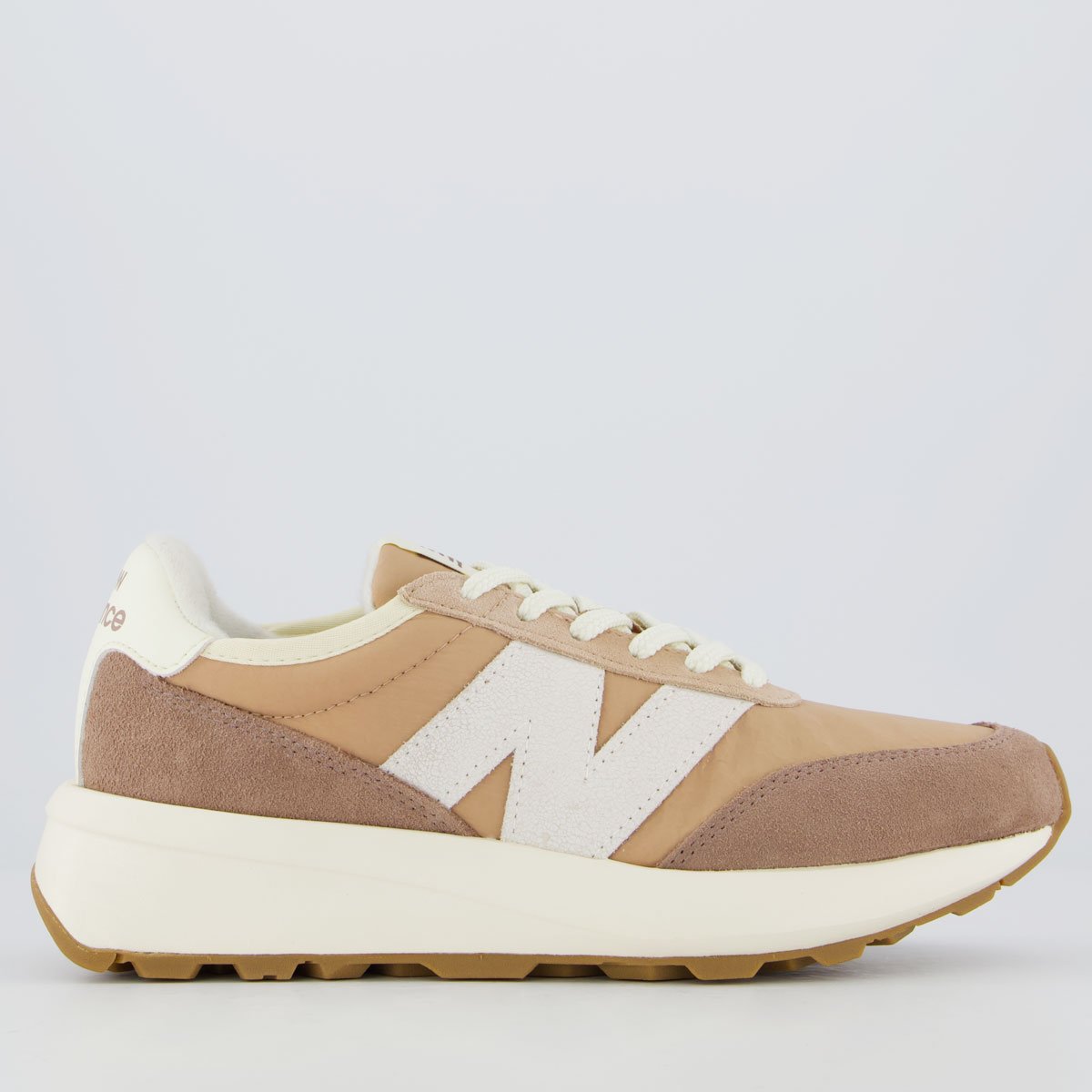 Tênis New Balance 370 V1 Marrom e Off-White