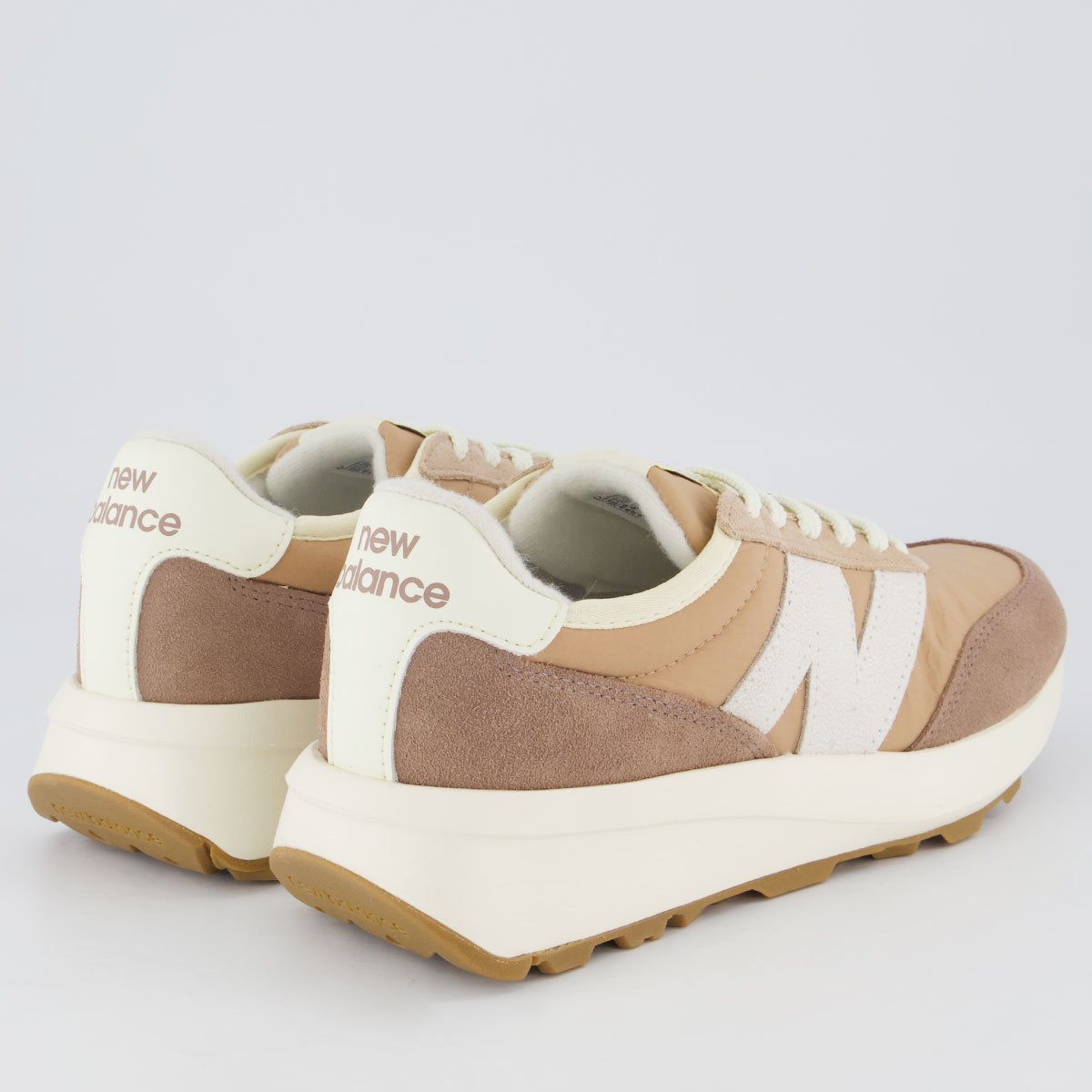 Tênis New Balance 370 V1 Marrom e Off-White Marrom 3
