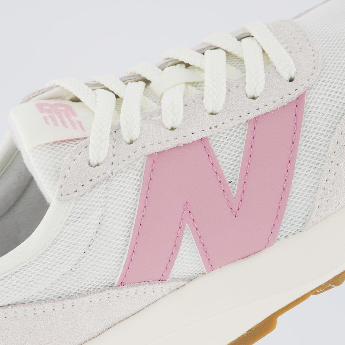 Tênis New Balance 370 V1 Feminino Off-White e Rosa Branco 7